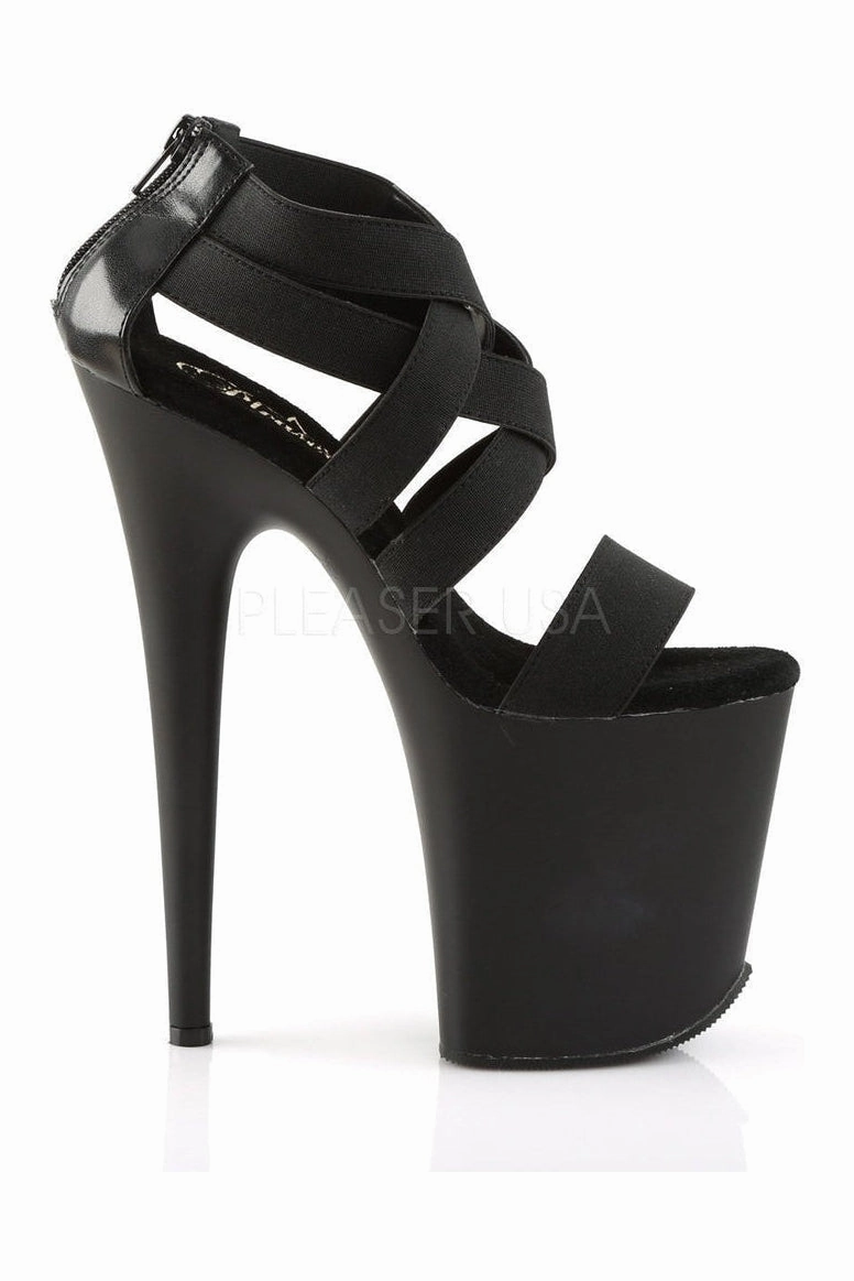 FLAMINGO-869 Platform Sandal  | Black elastic