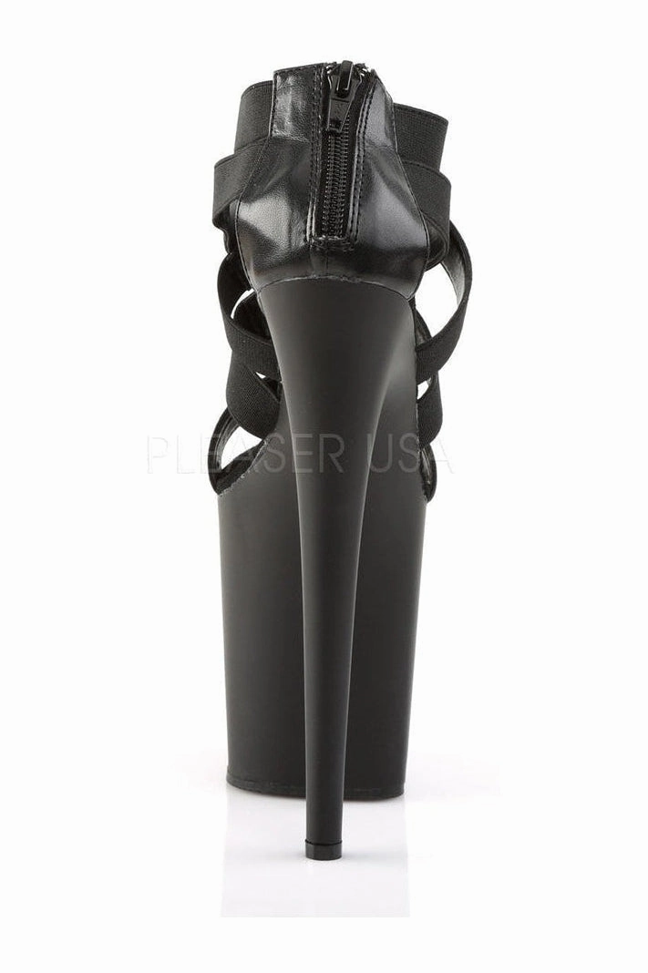 FLAMINGO-869 Platform Sandal  | Black elastic