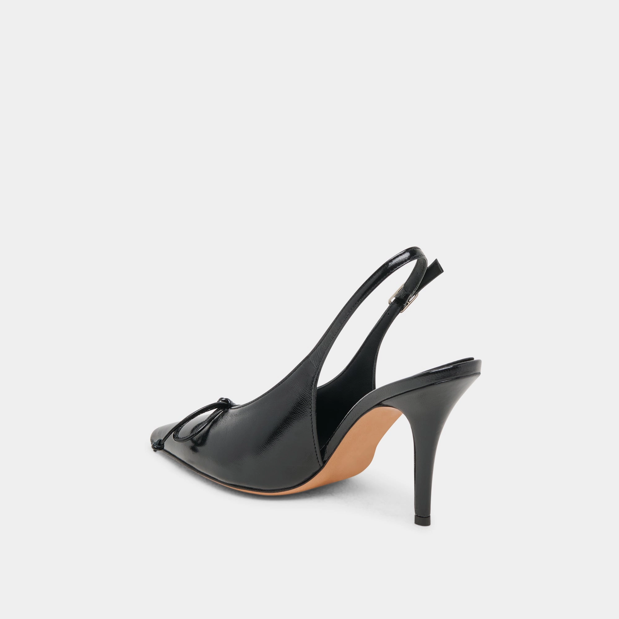 GEENA HEELS BLACK LEATHER