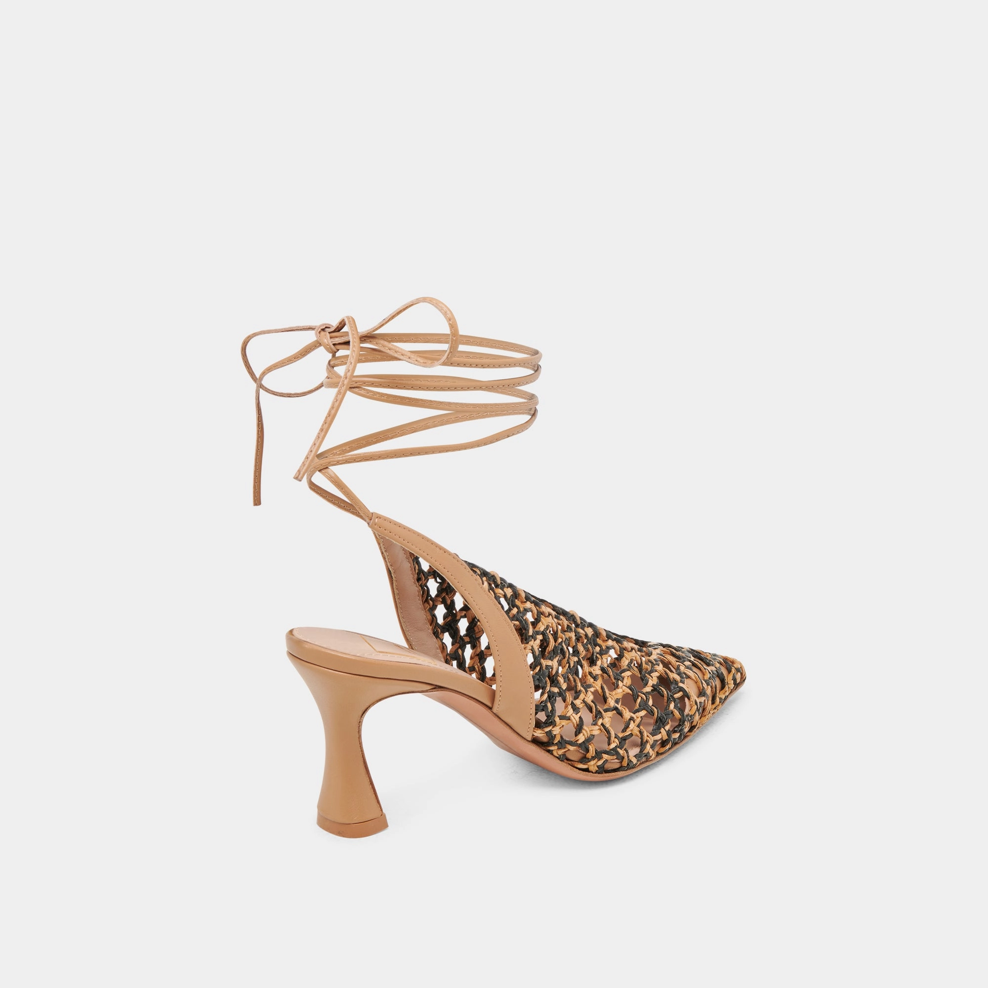 GESICA HEELS BLACK NATURAL WOVEN