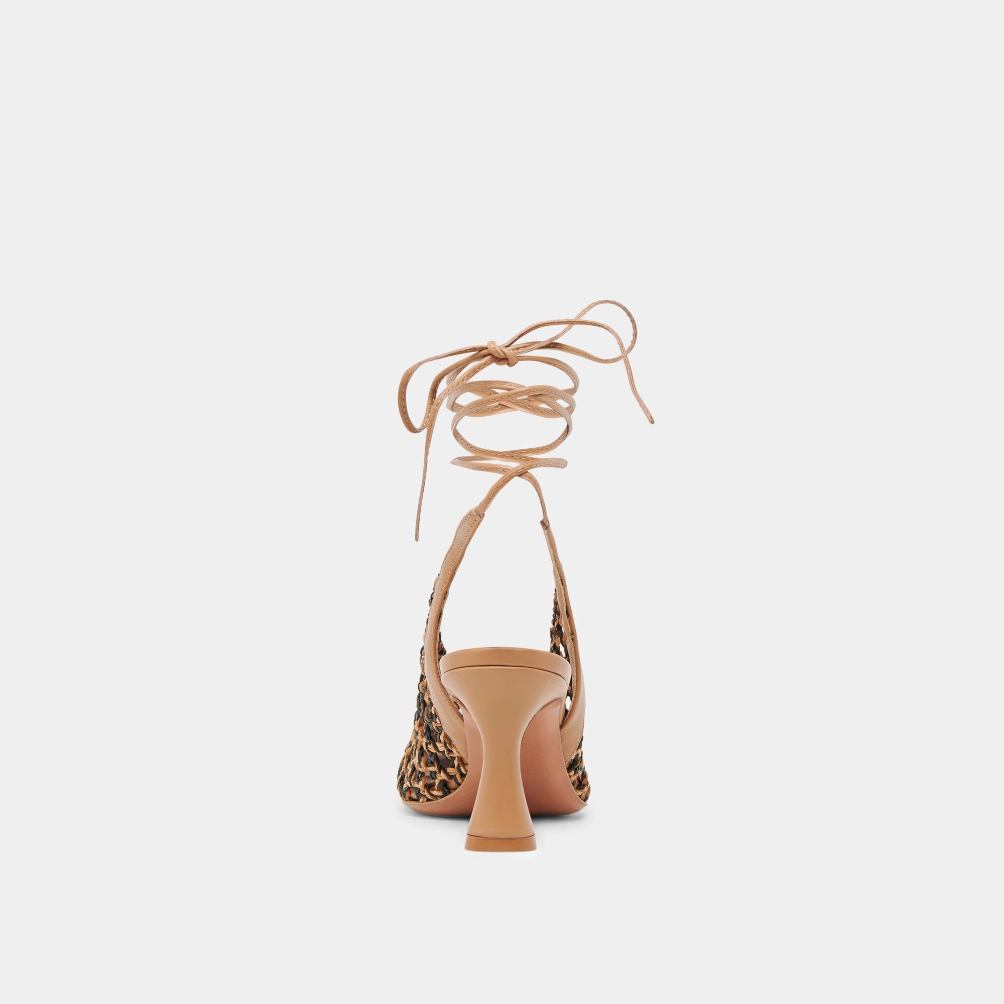 GESICA HEELS BLACK NATURAL WOVEN