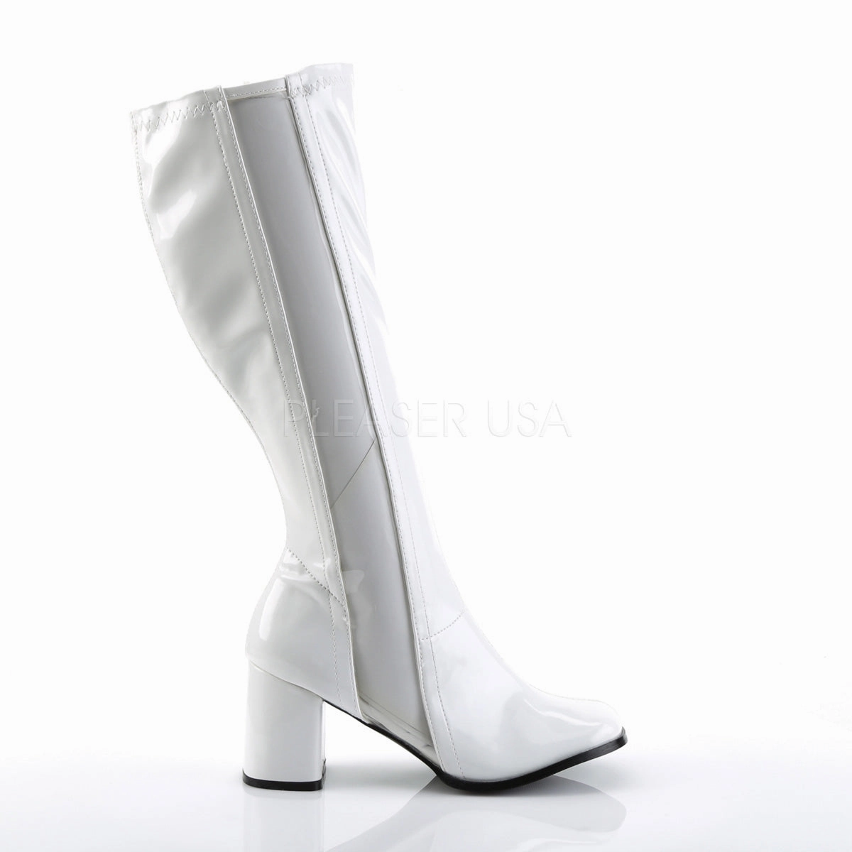 GOGO-303  White Str Patent-Clear Tpu