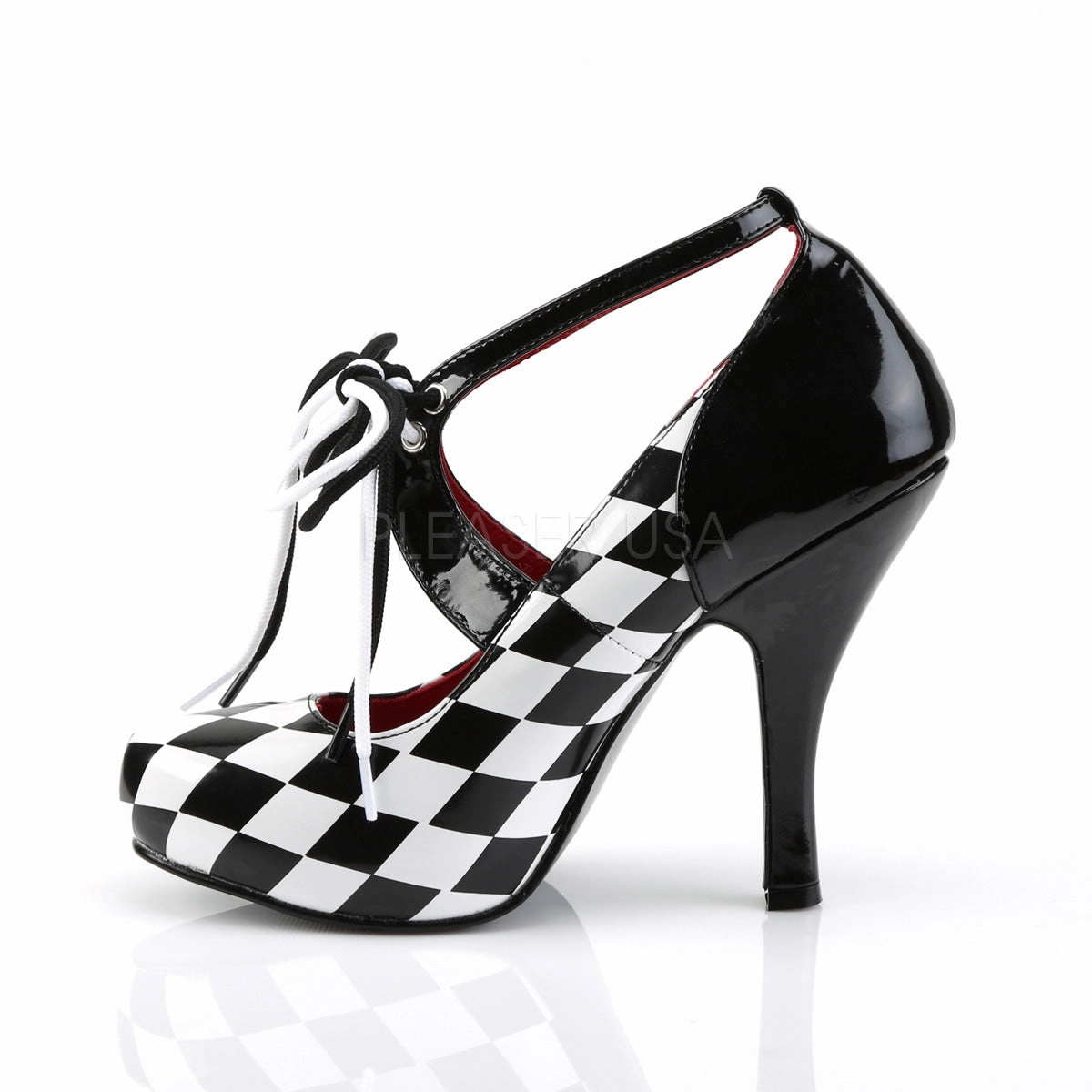 HARLEQUIN-03  Black-White Patent-Checkers