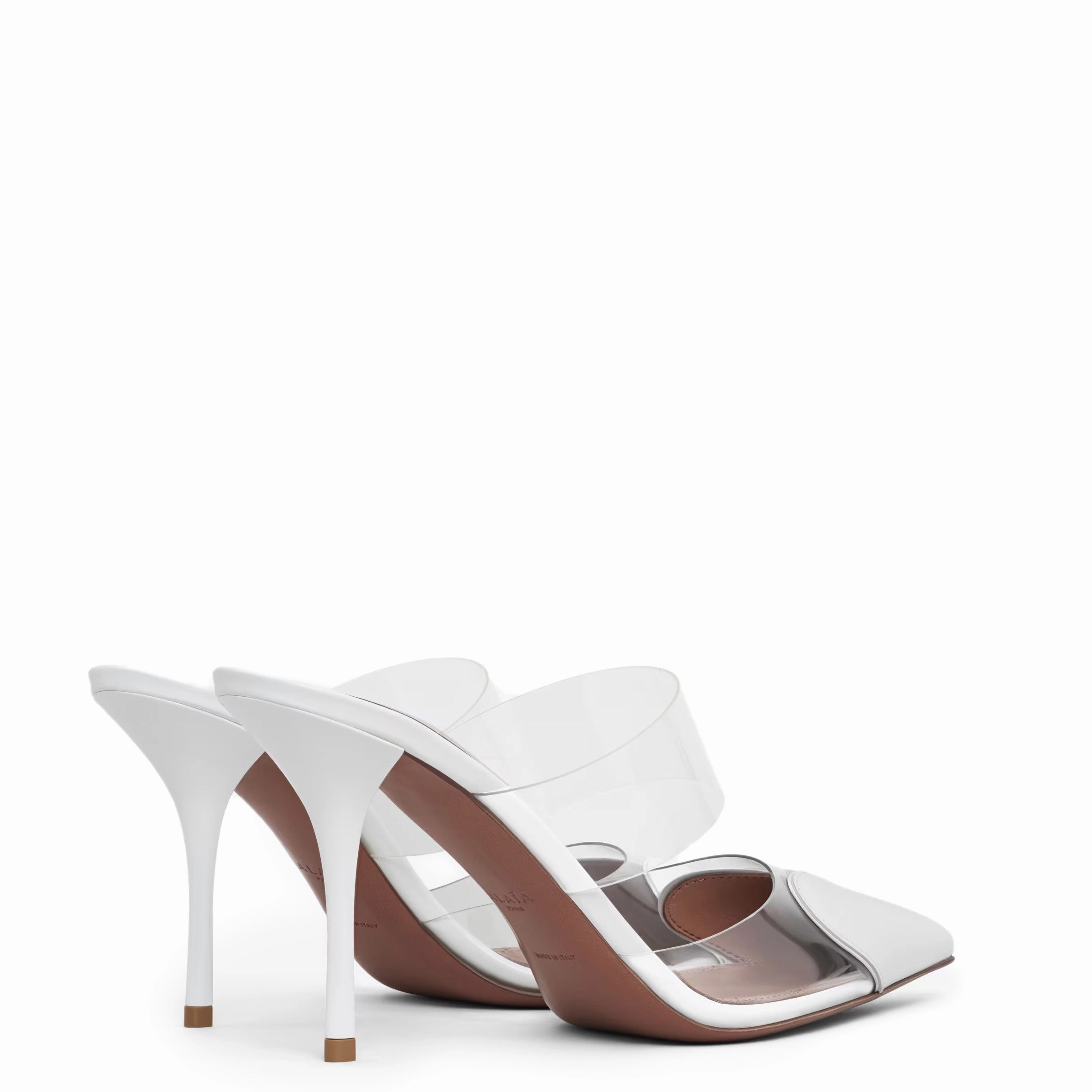 Heart 90 Mules, White