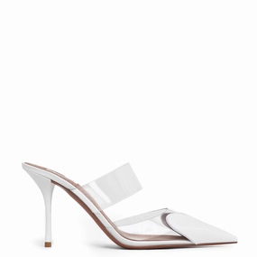 Heart 90 Mules, White