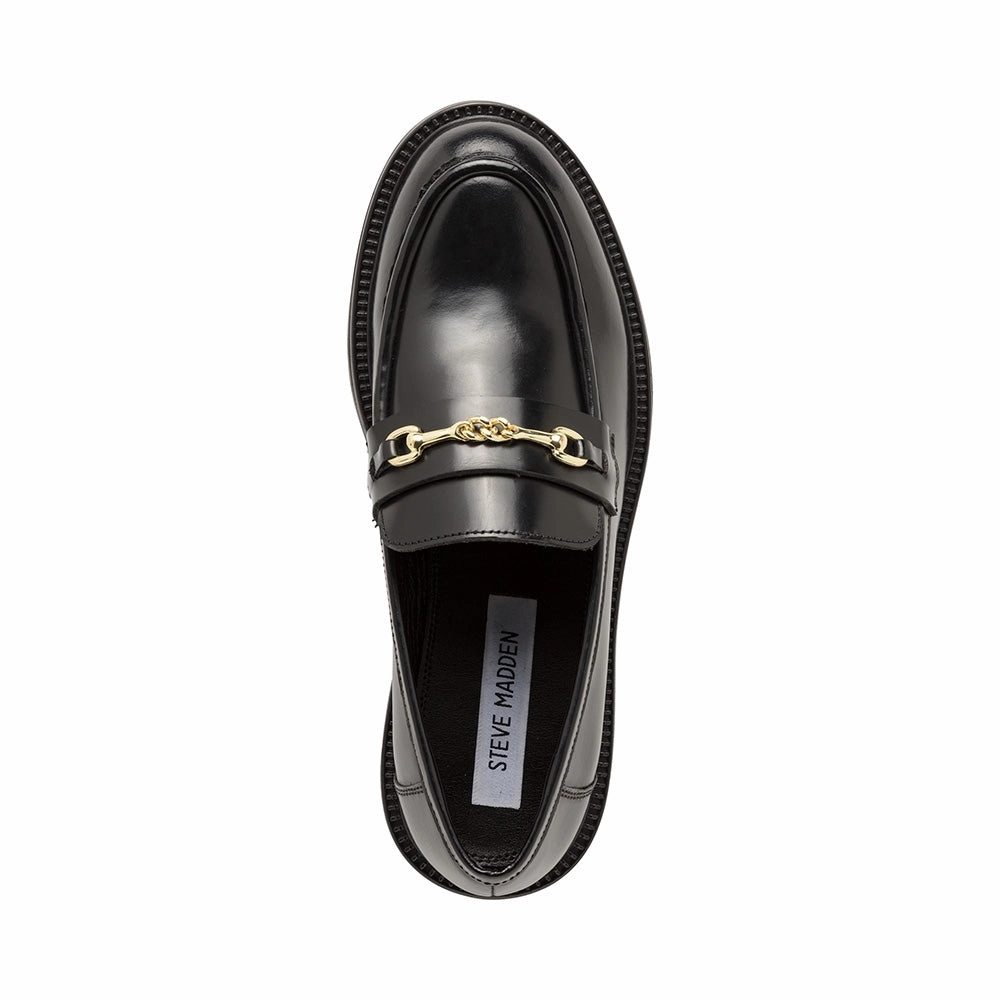 Huddles Flat Shoe BLACK LEATHER