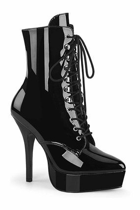 INDULGE-1020 Ankle Boot | Black Patent