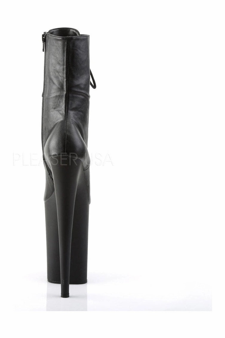 INFINITY-1020 Platform Boot  | Black Faux Leather