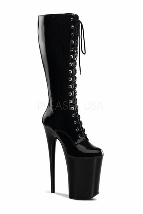 INFINITY-2020 Platform Boot  | Black Patent