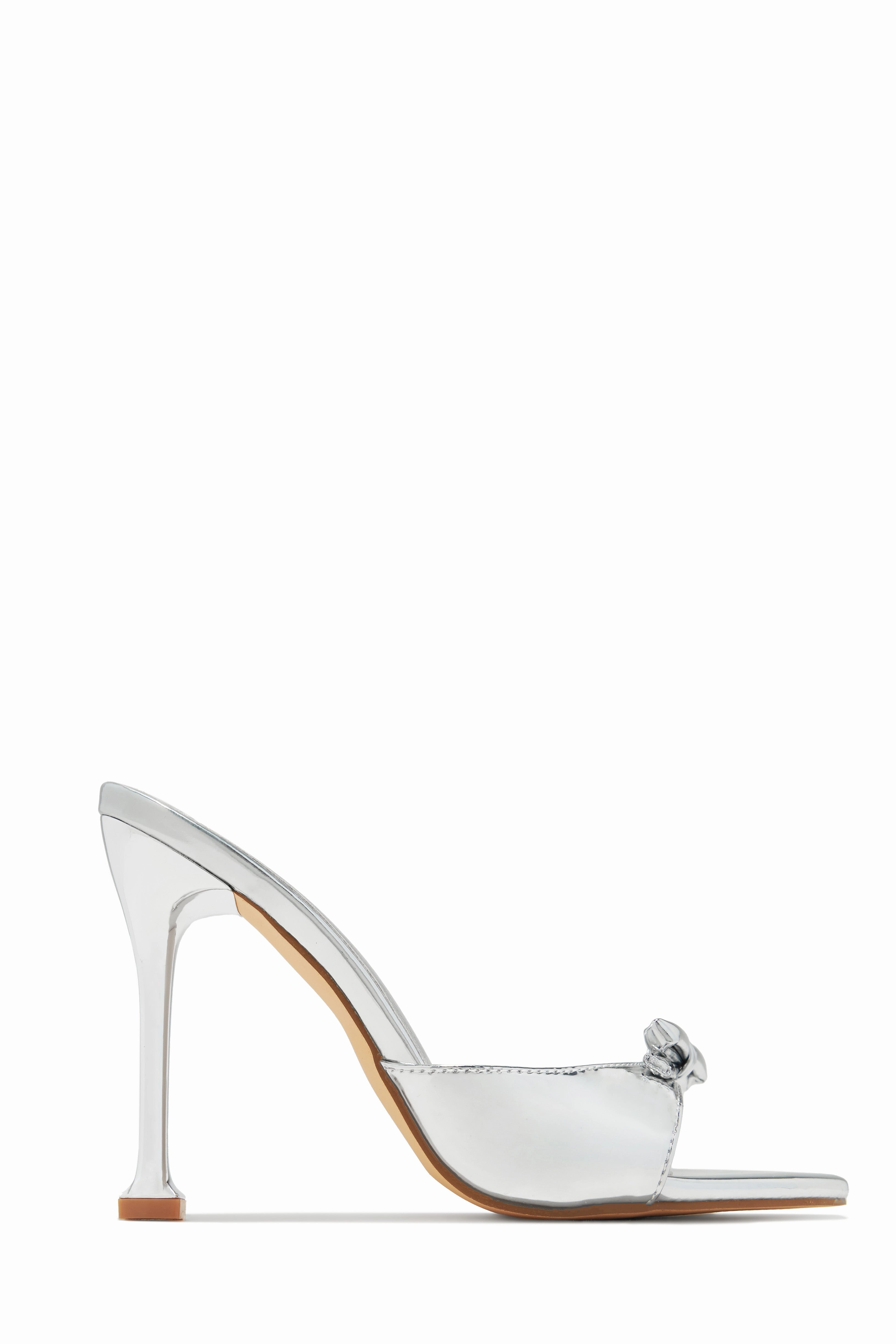 Jaya High Heel Mules - Silver