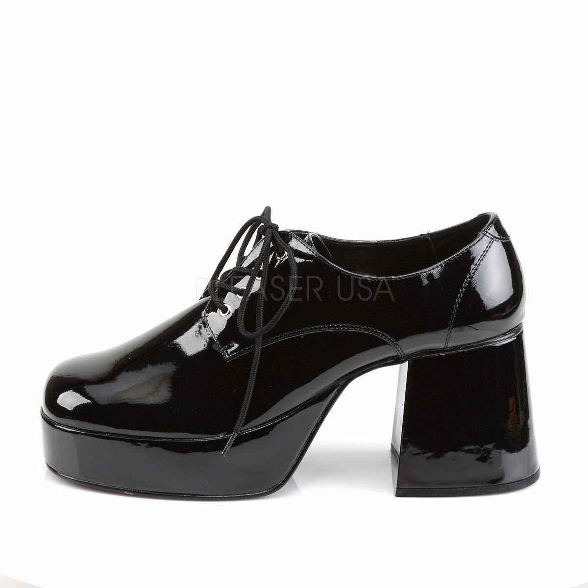 JAZZ-02 Black Patent Platform Shoes