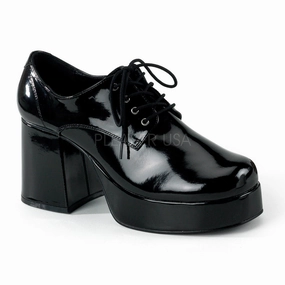 JAZZ-02 Black Patent Platform Shoes