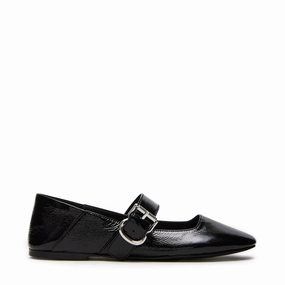 Jenni Flat Shoe BLACK LEATHER