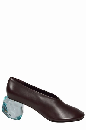 Jil Sander Perspex Block-Heel Pumps