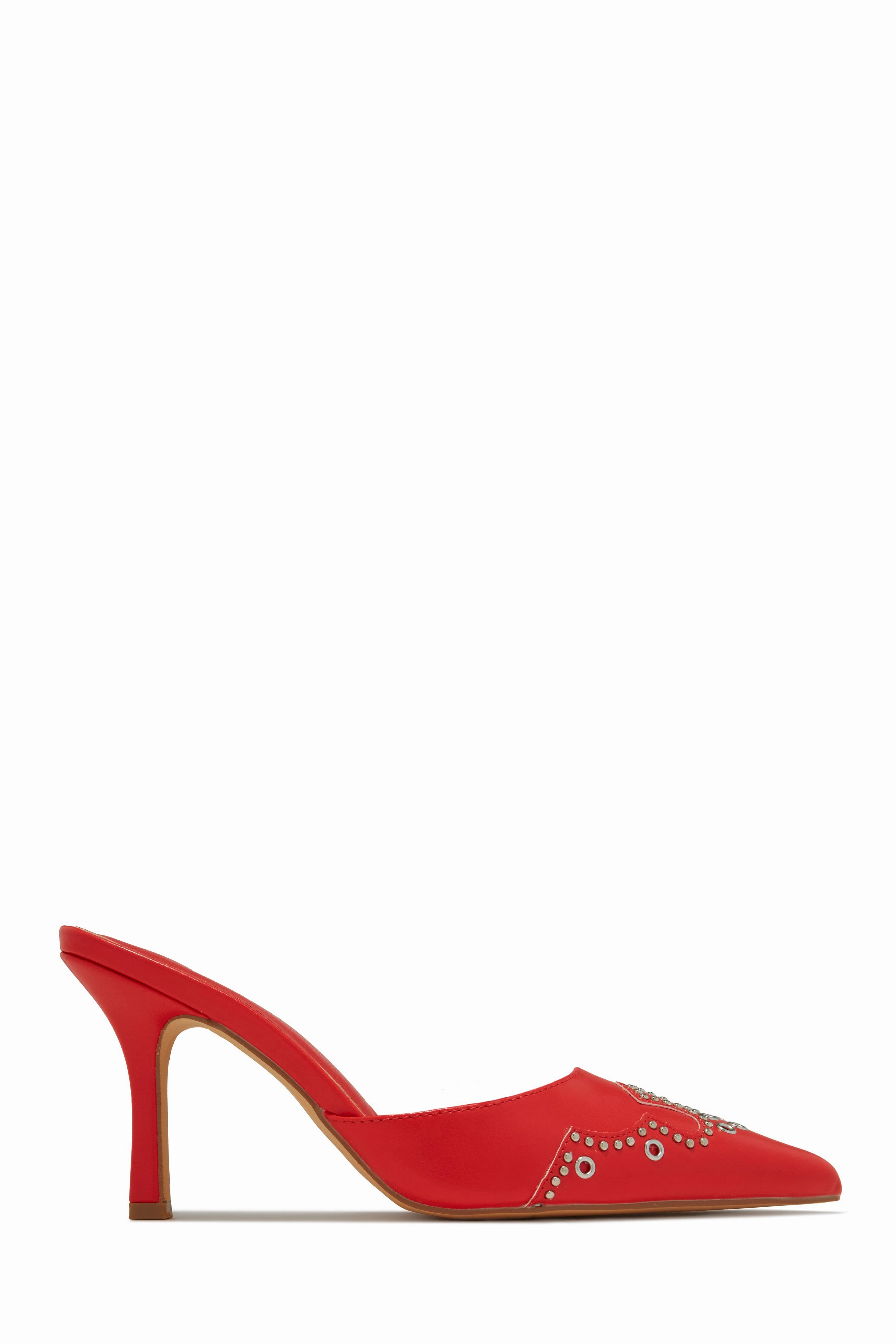 Lauryn Pump Heel Mules - Brown