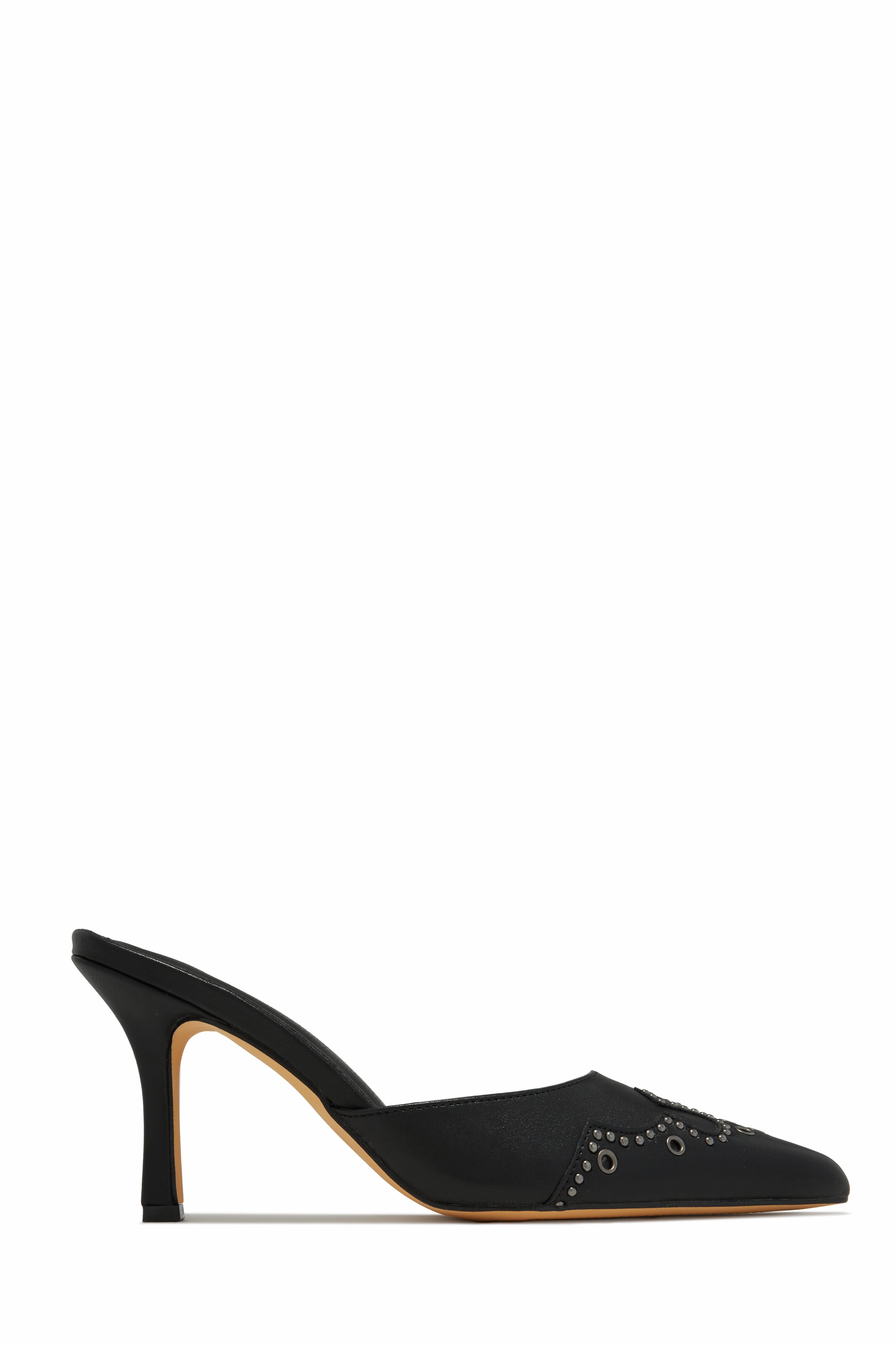 Lauryn Pump Heel Mules - Brown