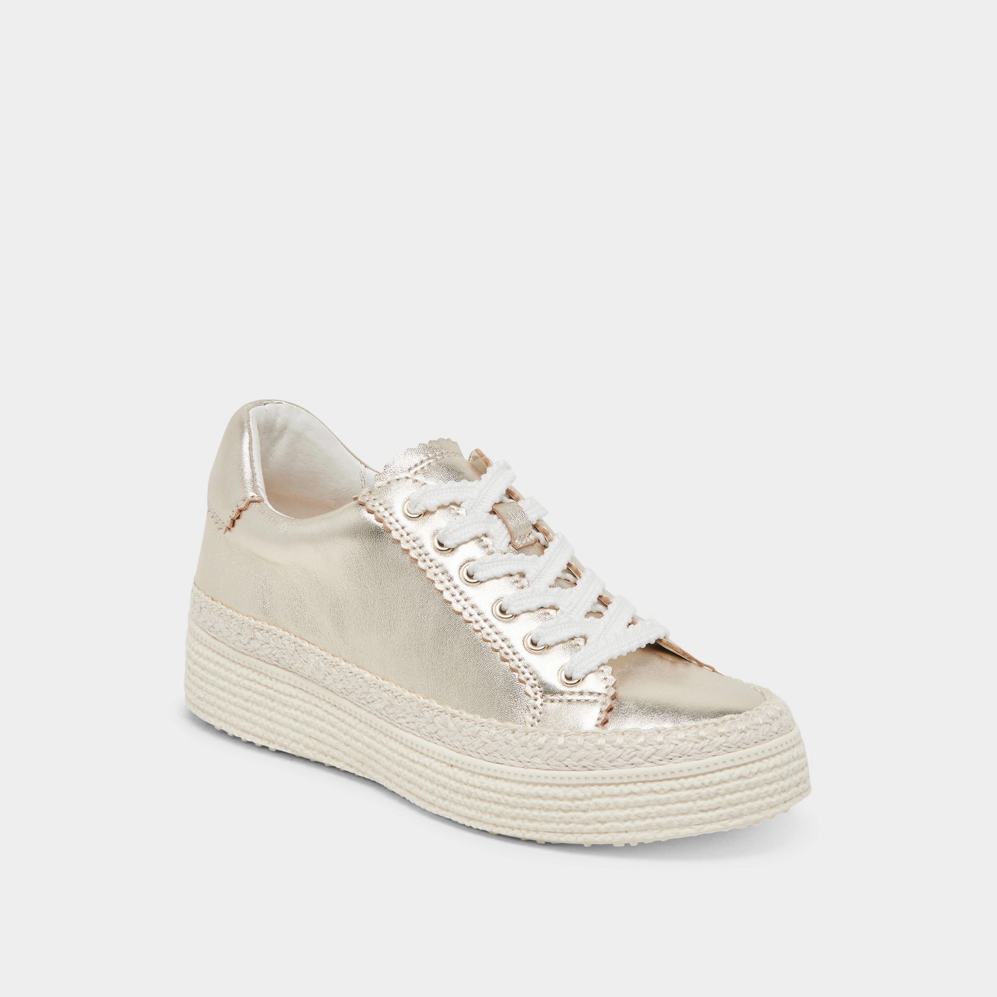 LENNIX SNEAKERS LIGHT GOLD METALLIC LEATHER