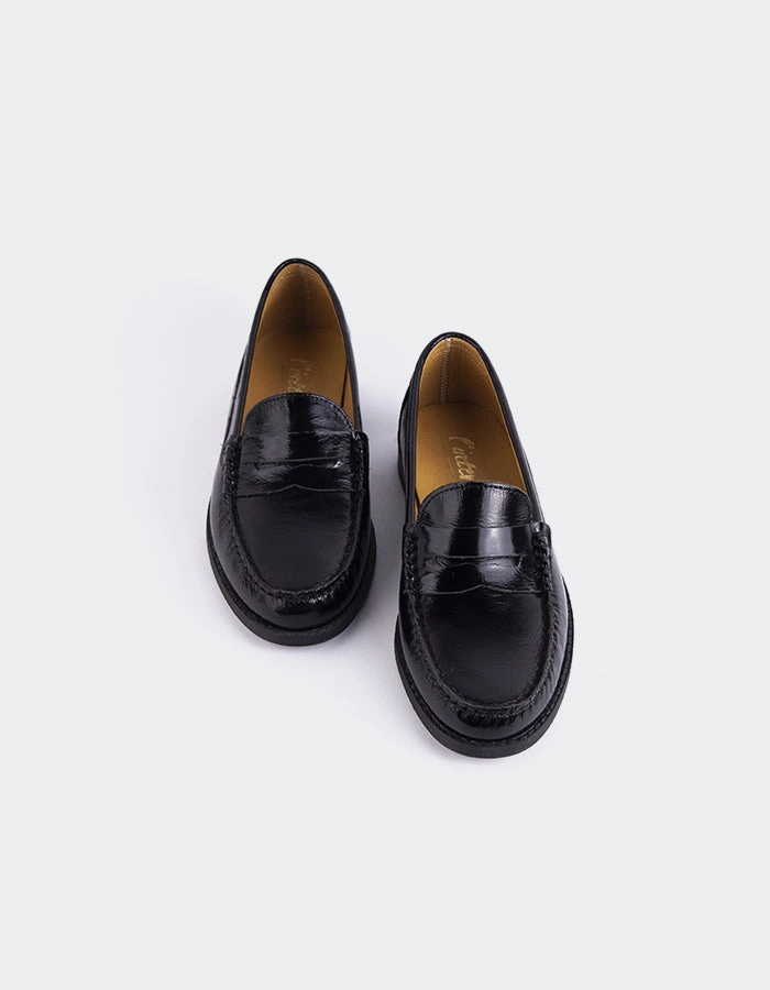 Lettine Black Naplack Leather