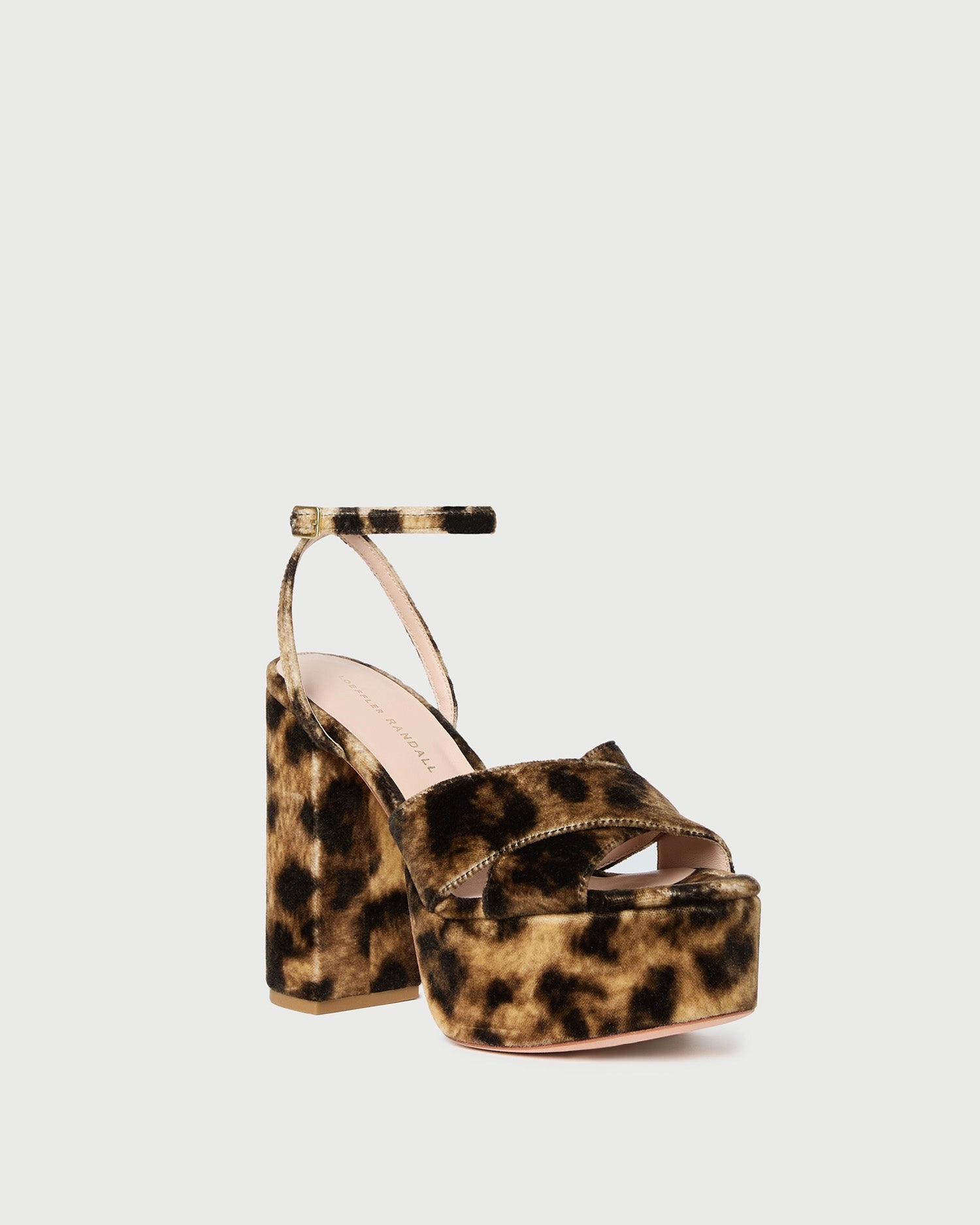Loretta Leopard Velvet Platform Sandal