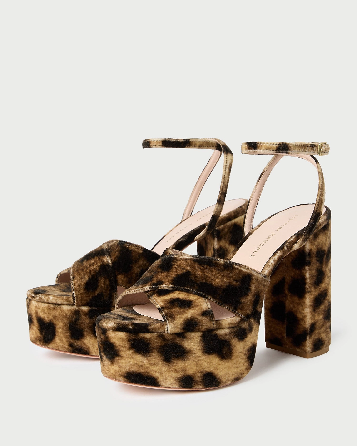 Loretta Leopard Velvet Platform Sandal