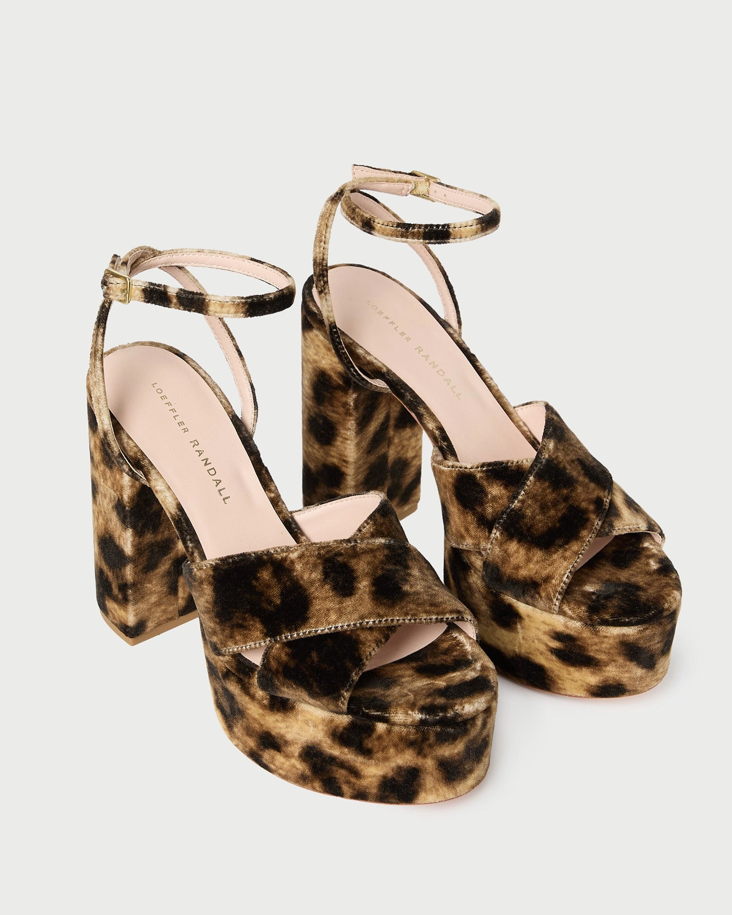 Loretta Leopard Velvet Platform Sandal
