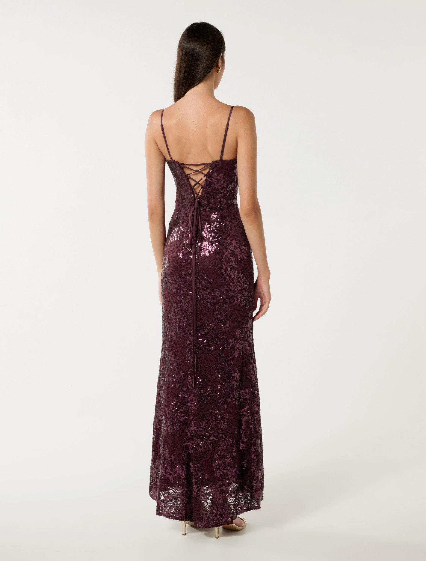 Lucia Strappy Sequin Maxi Dress