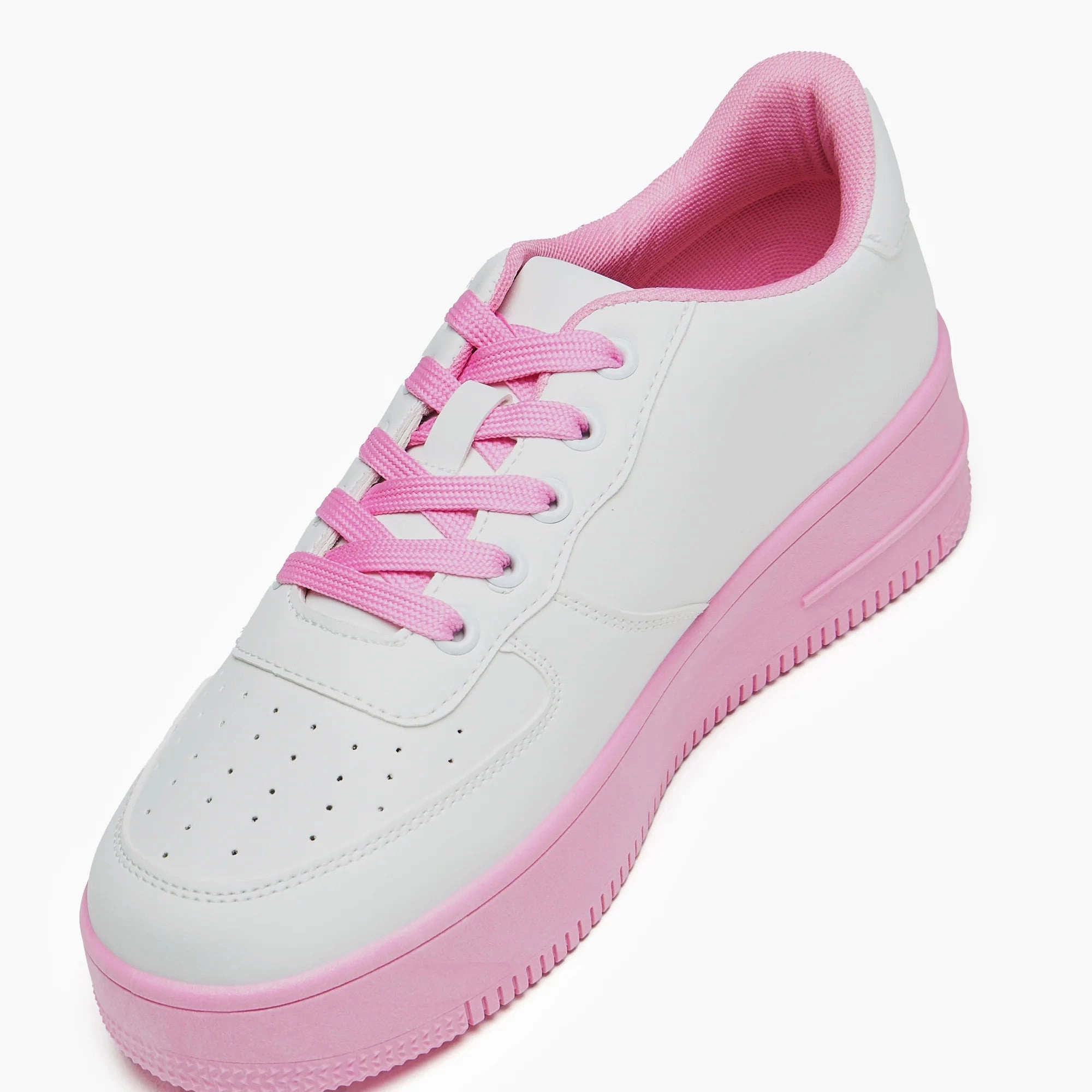 Morning Sakura Platform Trainers - White