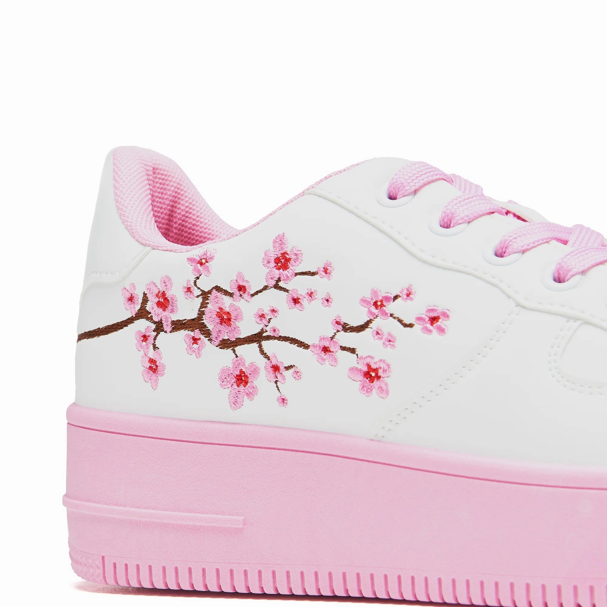 Morning Sakura Platform Trainers - White