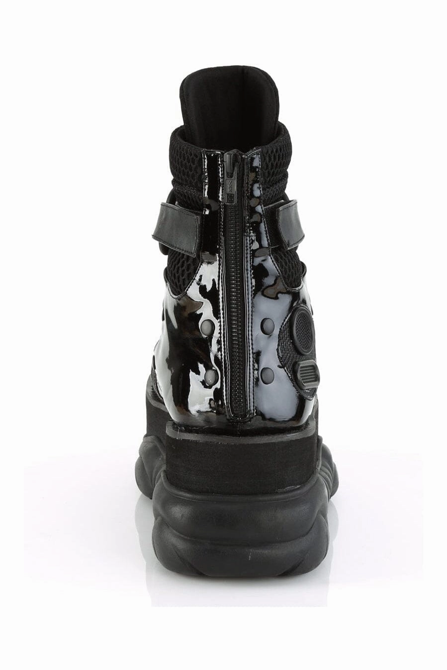 NEPTUNE-126 Black Vegan Leather Ankle Boot