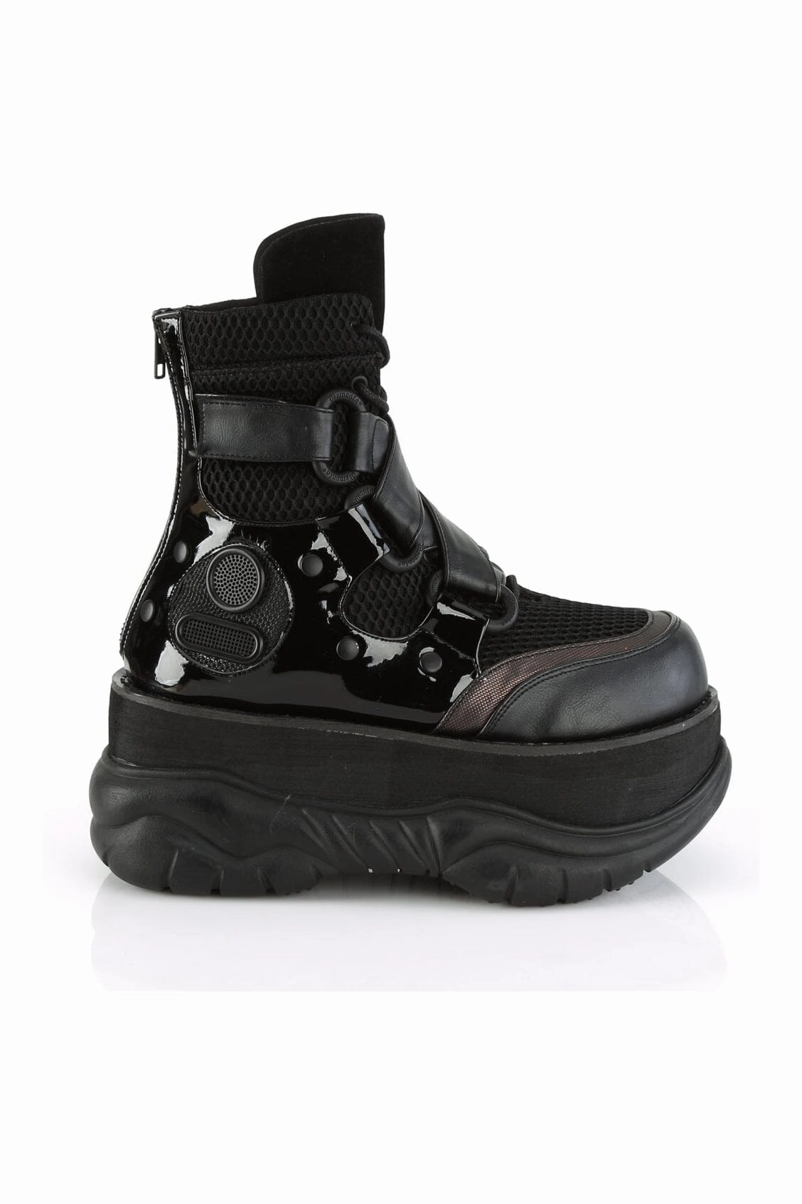 NEPTUNE-126 Black Vegan Leather Ankle Boot