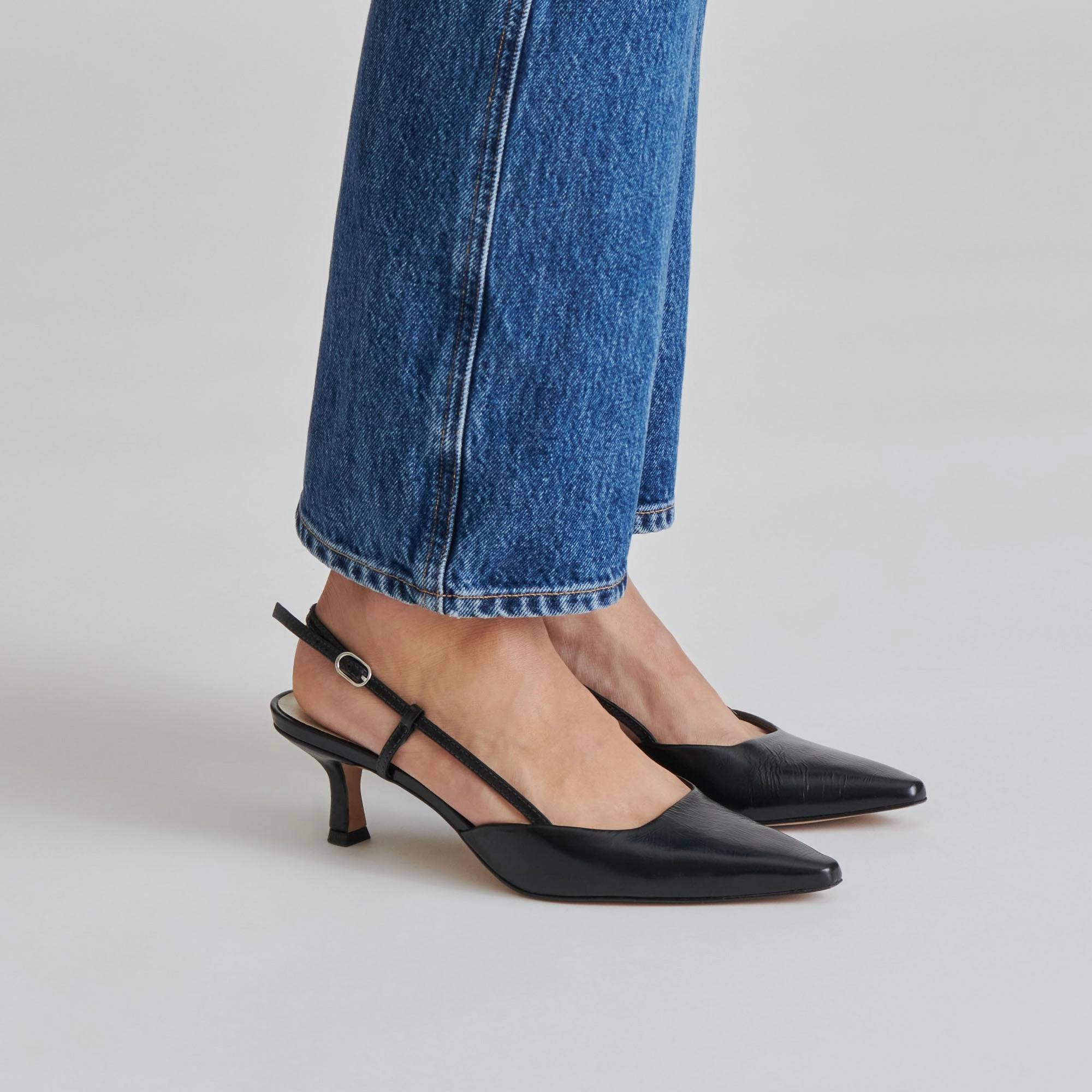 ODELA HEELS MIDNIGHT CRINKLE PATENT