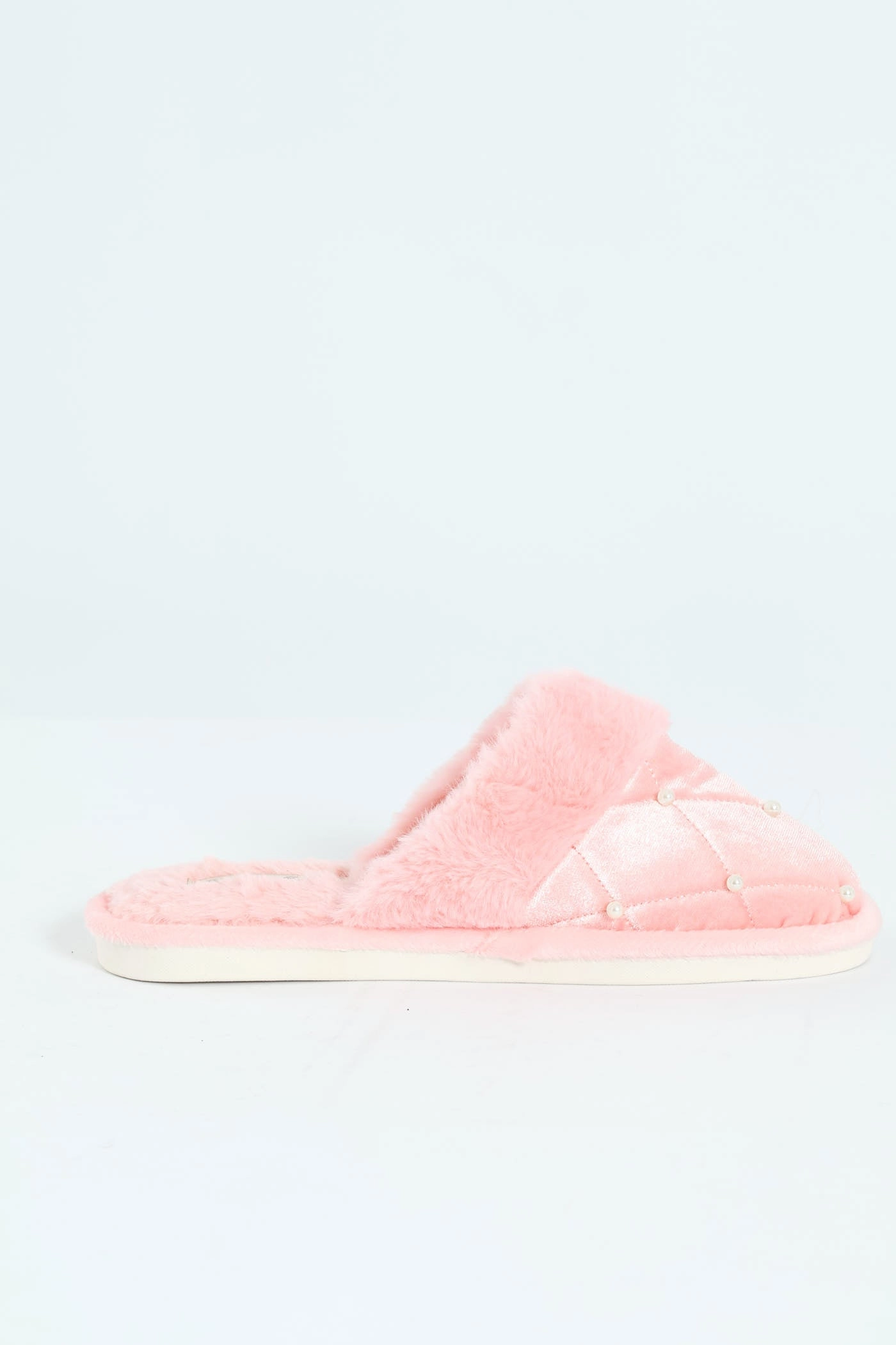 Pearl Detail Slipper - Blush