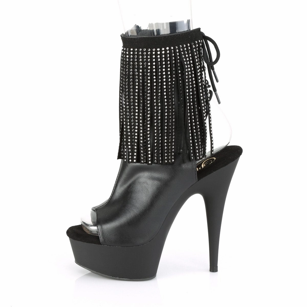 Pleaser Delight-1018RSF-Black-Size 9-Clearance