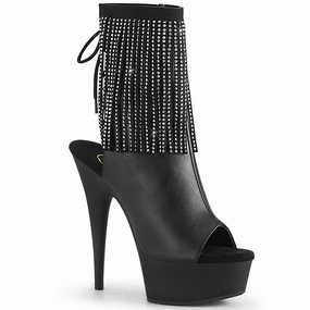 Pleaser Delight-1018RSF-Black-Size 9-Clearance