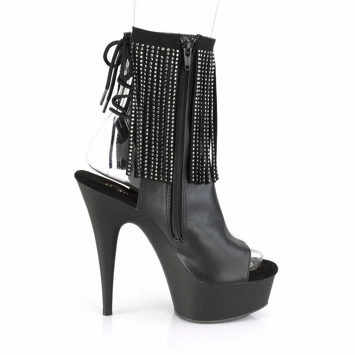 Pleaser Delight-1018RSF-Black-Size 9-Clearance