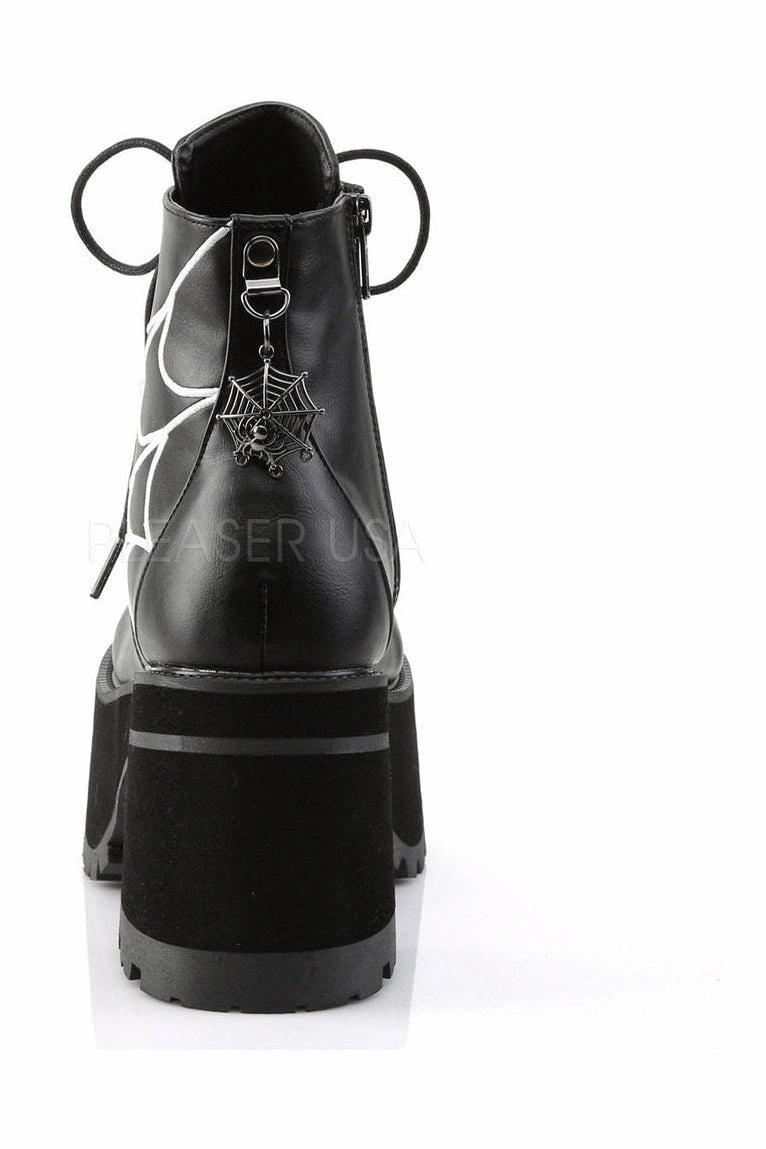 RANGER-105 Demonia Ankle Boot | Black Faux Leather