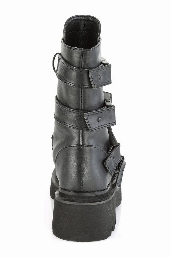 RENEGADE-55 Knee Boot | Black Faux Leather