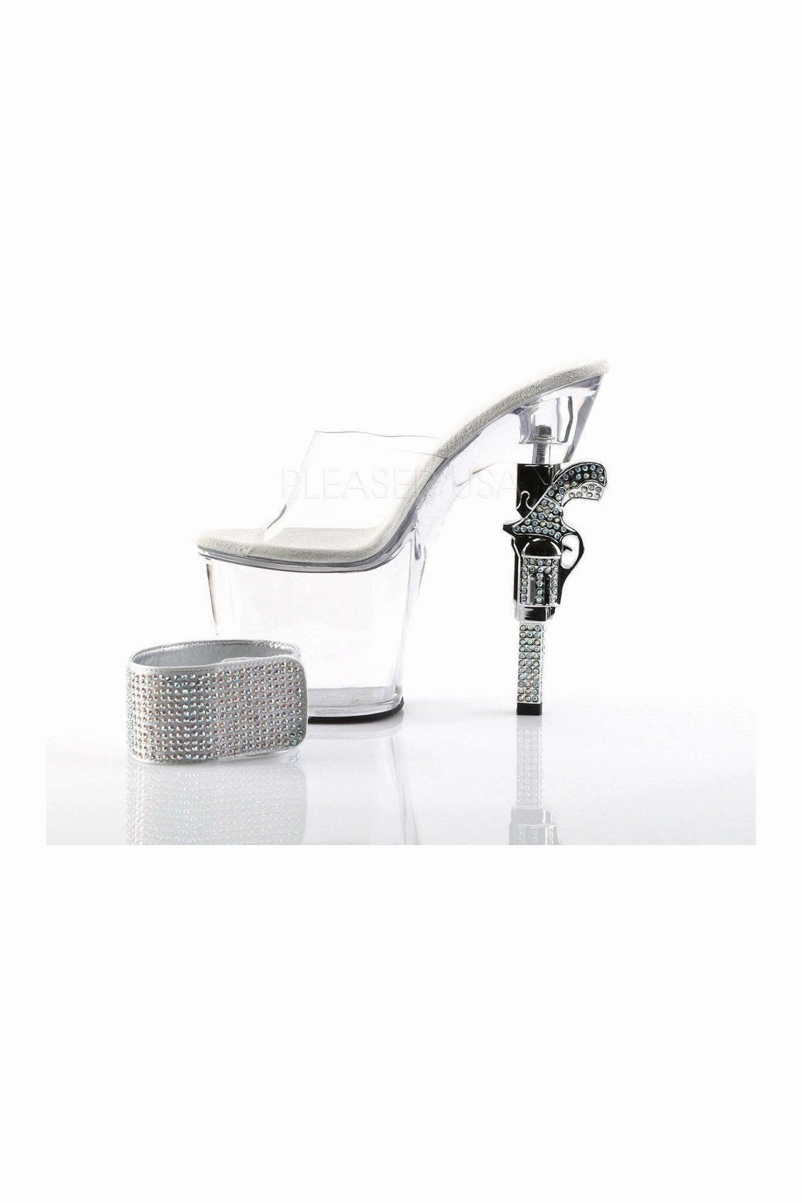 REVOLVER-712 Platform Sandal  | Clear Vinyl