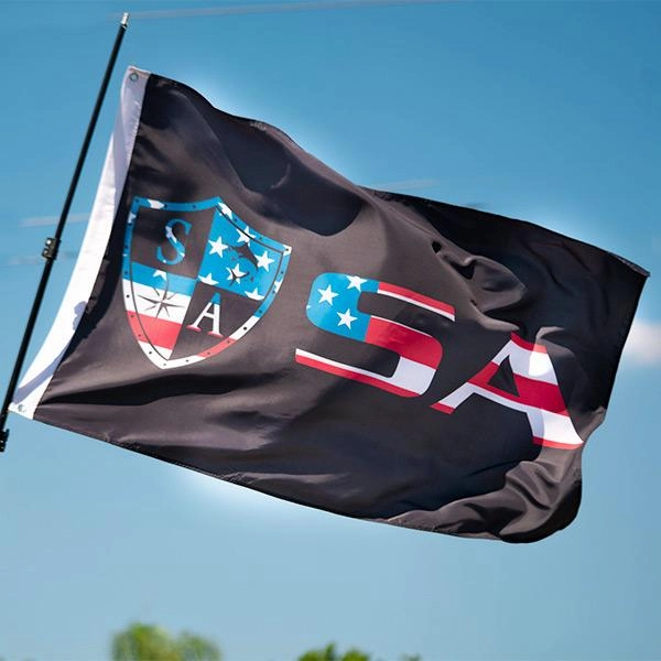SA Flag | Black | American Flag | Shield Logo