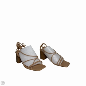 Sandals Heels Block By Soda In Beige, Size: 8