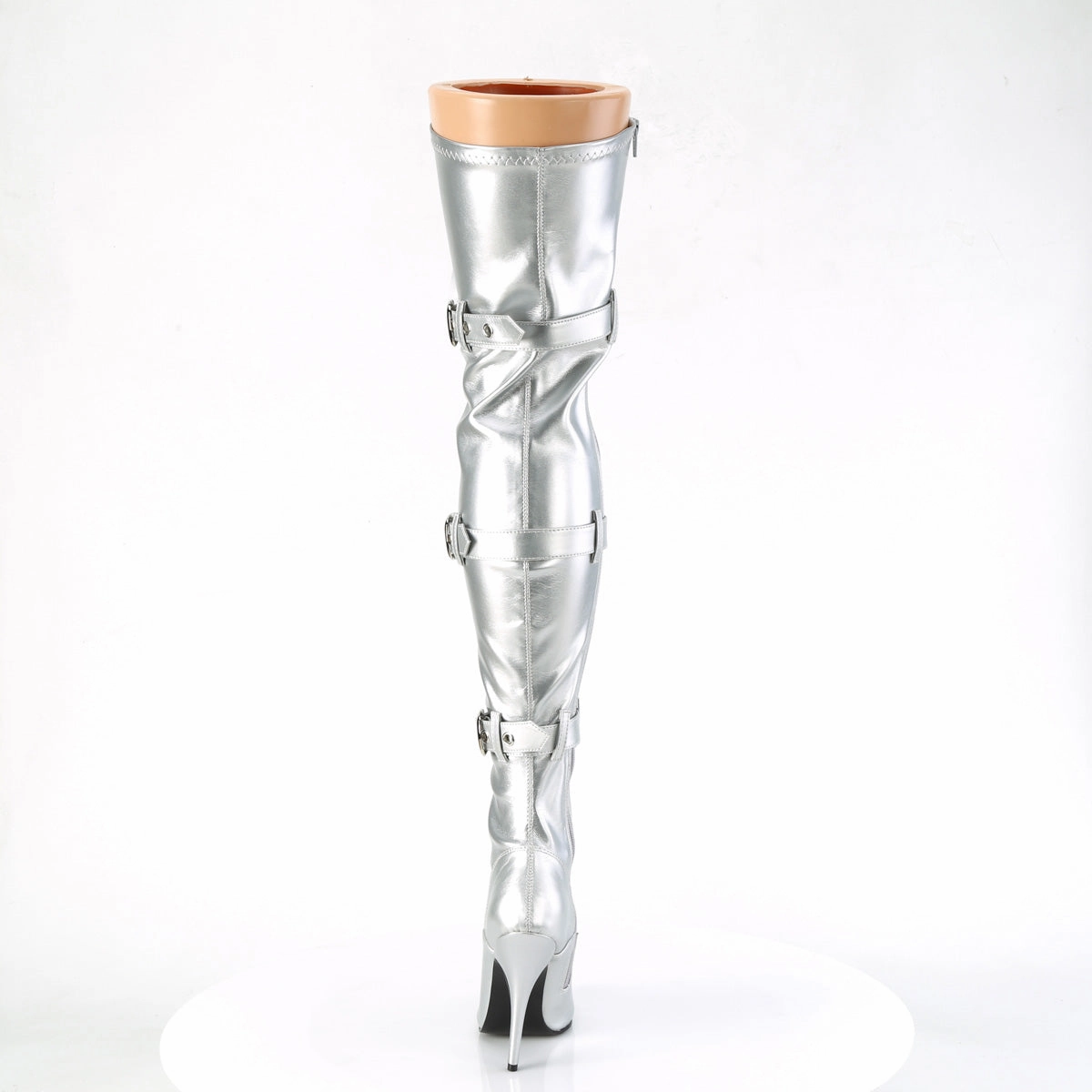 SEDUCE-3028  Silver Stretch Metallic Pu