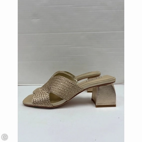 Shoes Heels Block By Clothes Mentor In Gold, Size: 6.5