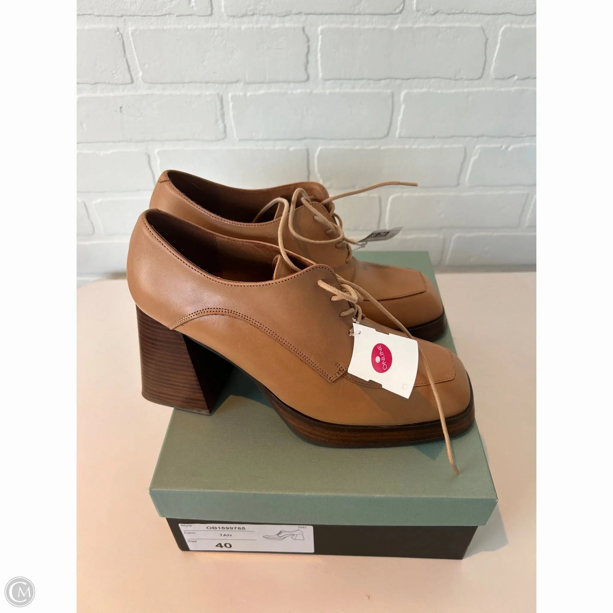 Shoes Heels Block By Cmb In Tan, Size: 9.5