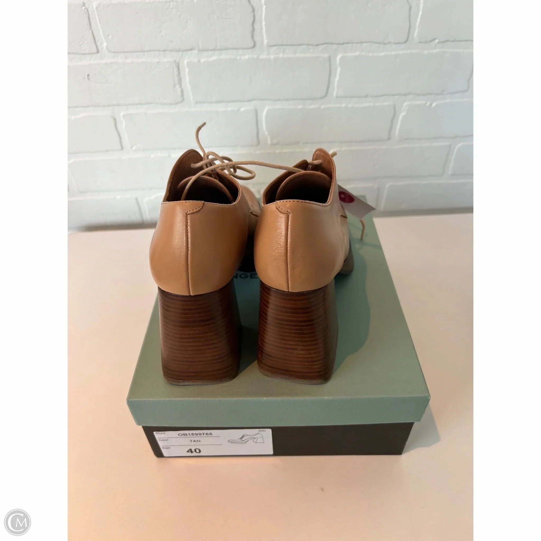 Shoes Heels Block By Cmb In Tan, Size: 9.5