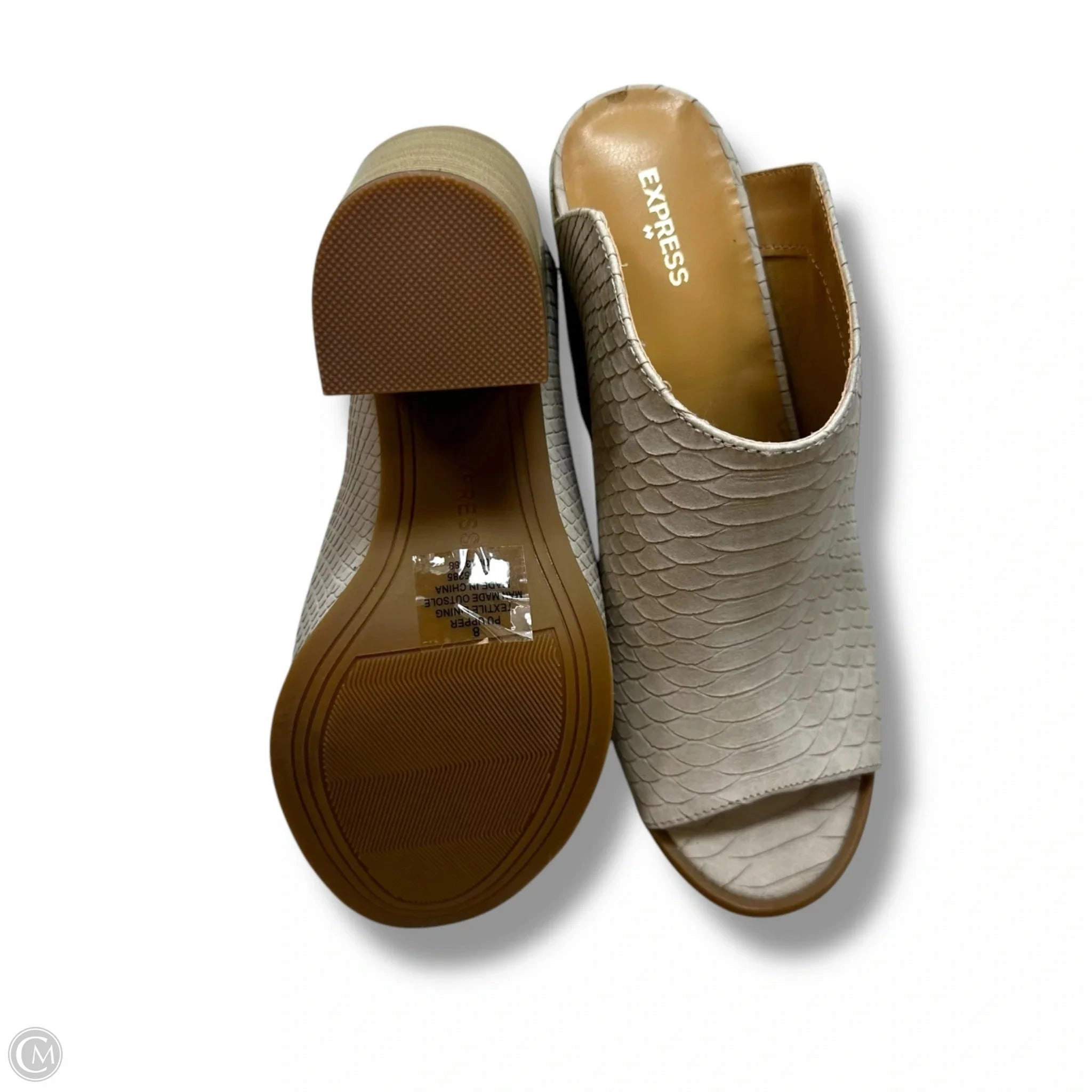Shoes Heels Block By Express In Beige, Size: 8