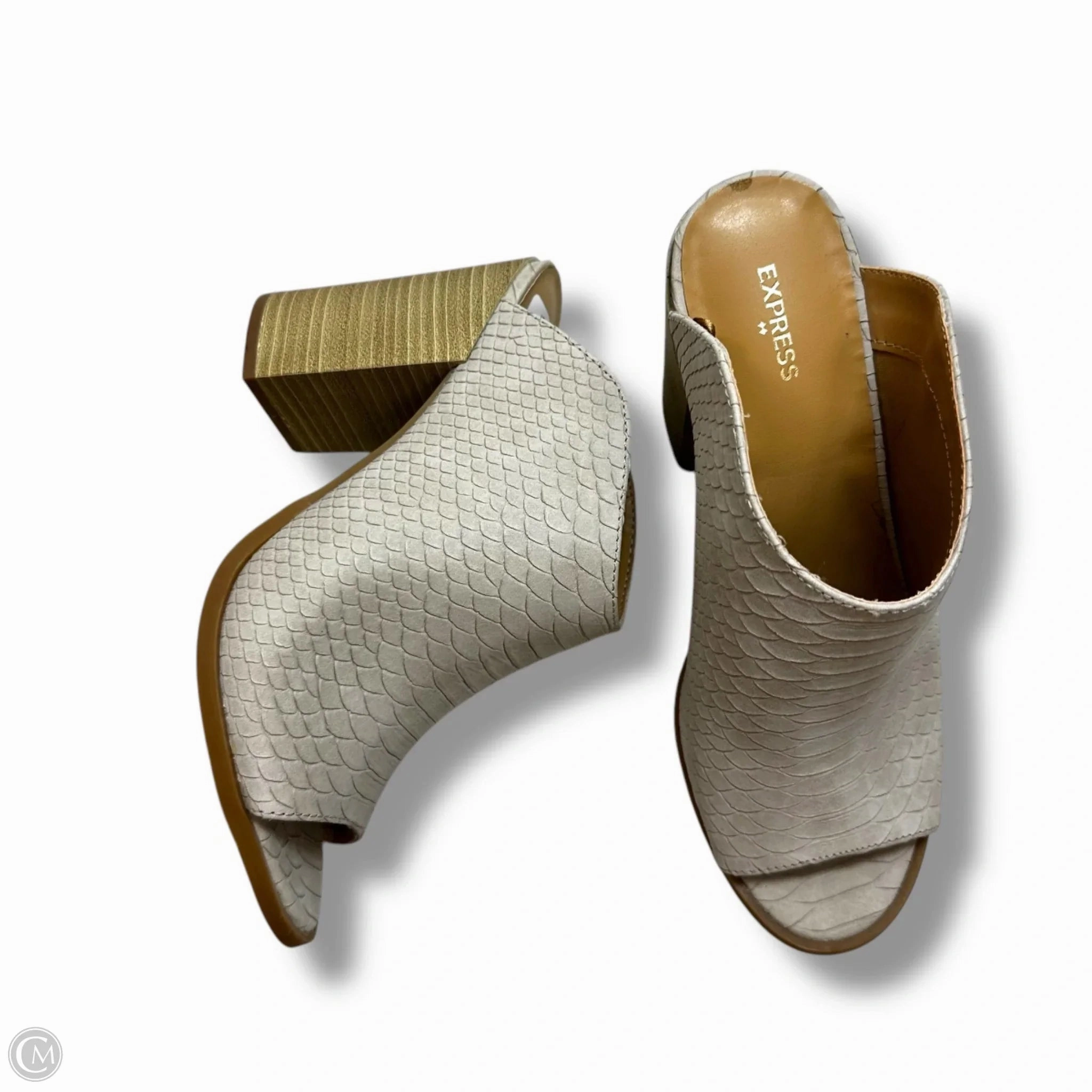 Shoes Heels Block By Express In Beige, Size: 8