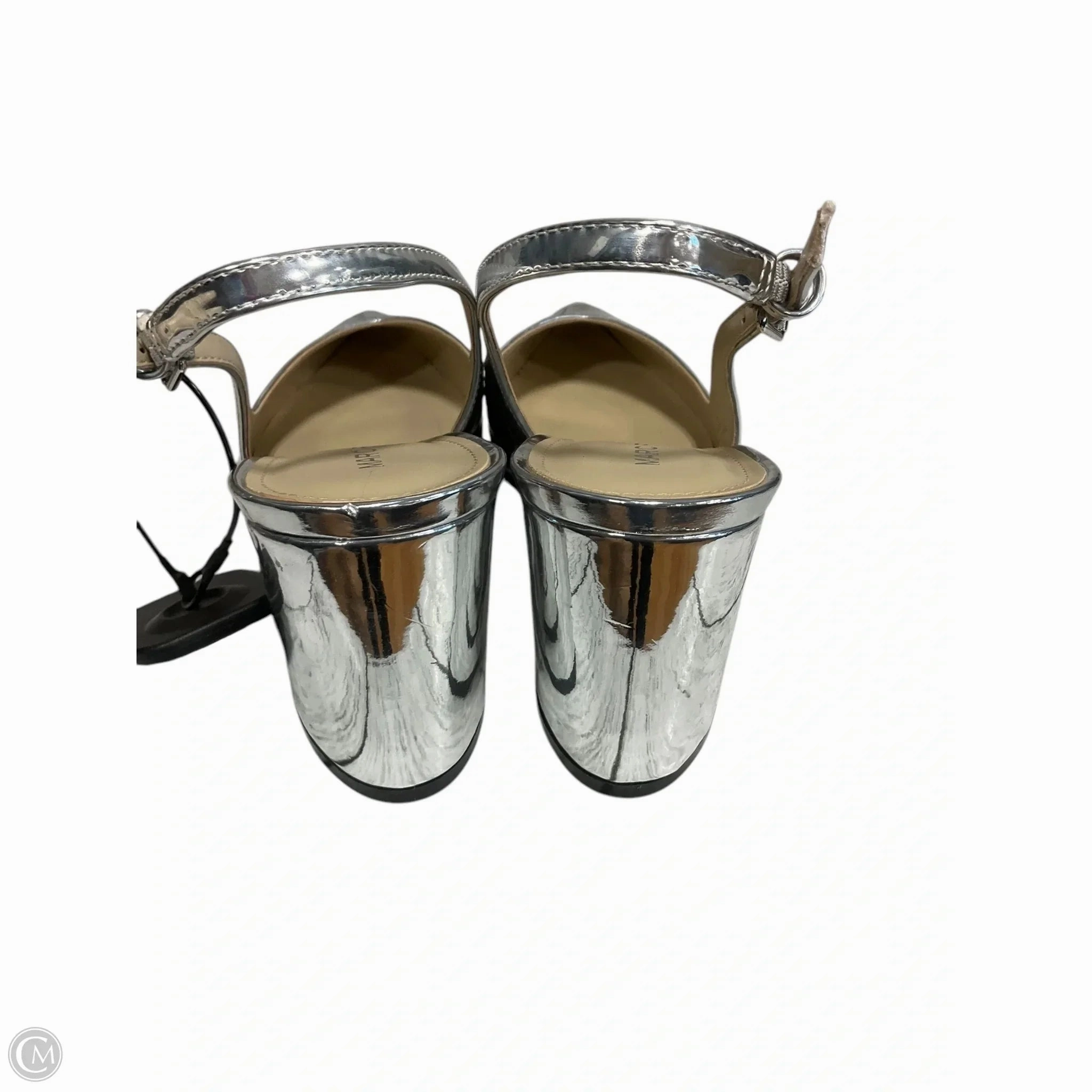 Shoes Heels Block By Marc Fisher In Silver, Size: 8