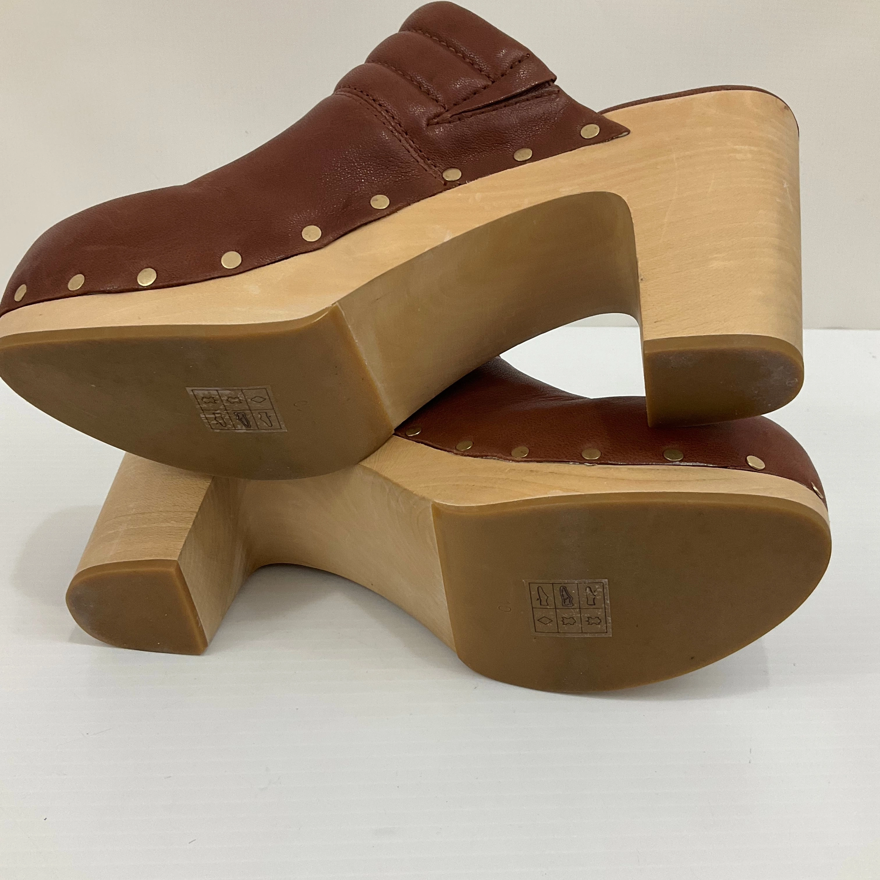 Shoes Heels Block By Paige In Brown, Size: 10