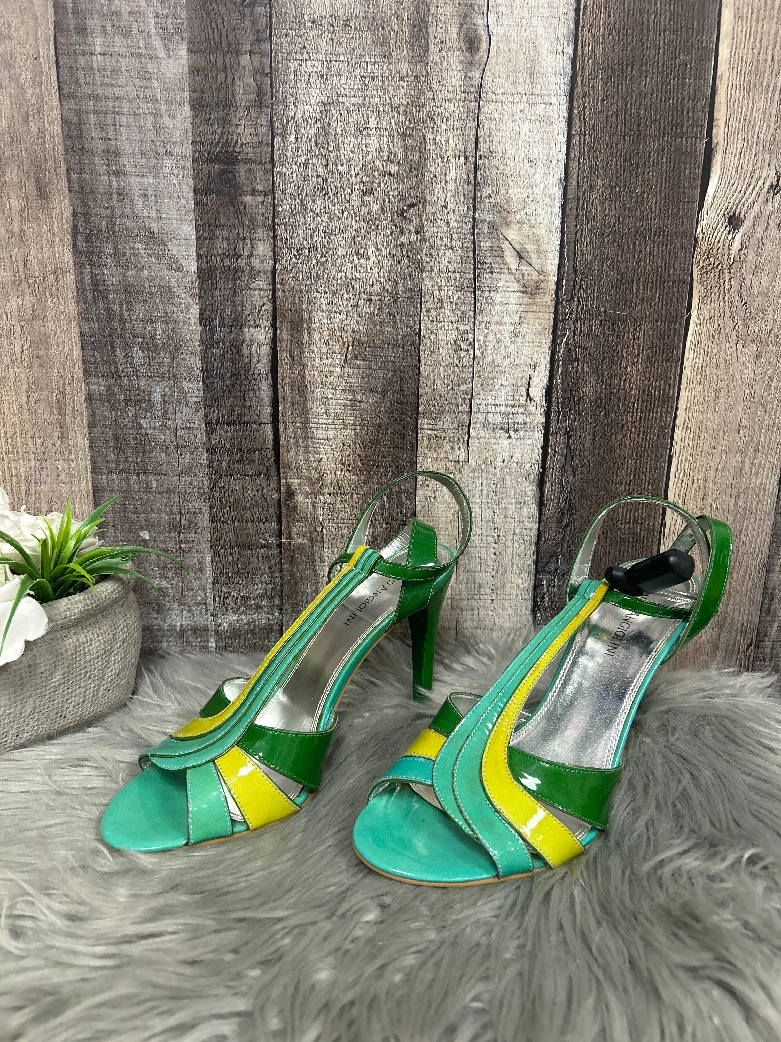 Shoes Heels Stiletto By Enzo Angiolini In Green, Size: 8.5