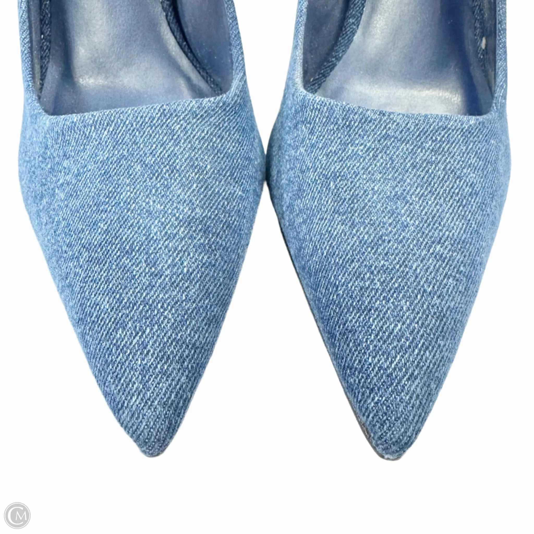 Shoes Heels Stiletto By Good American In Blue Denim, Size: 10.5